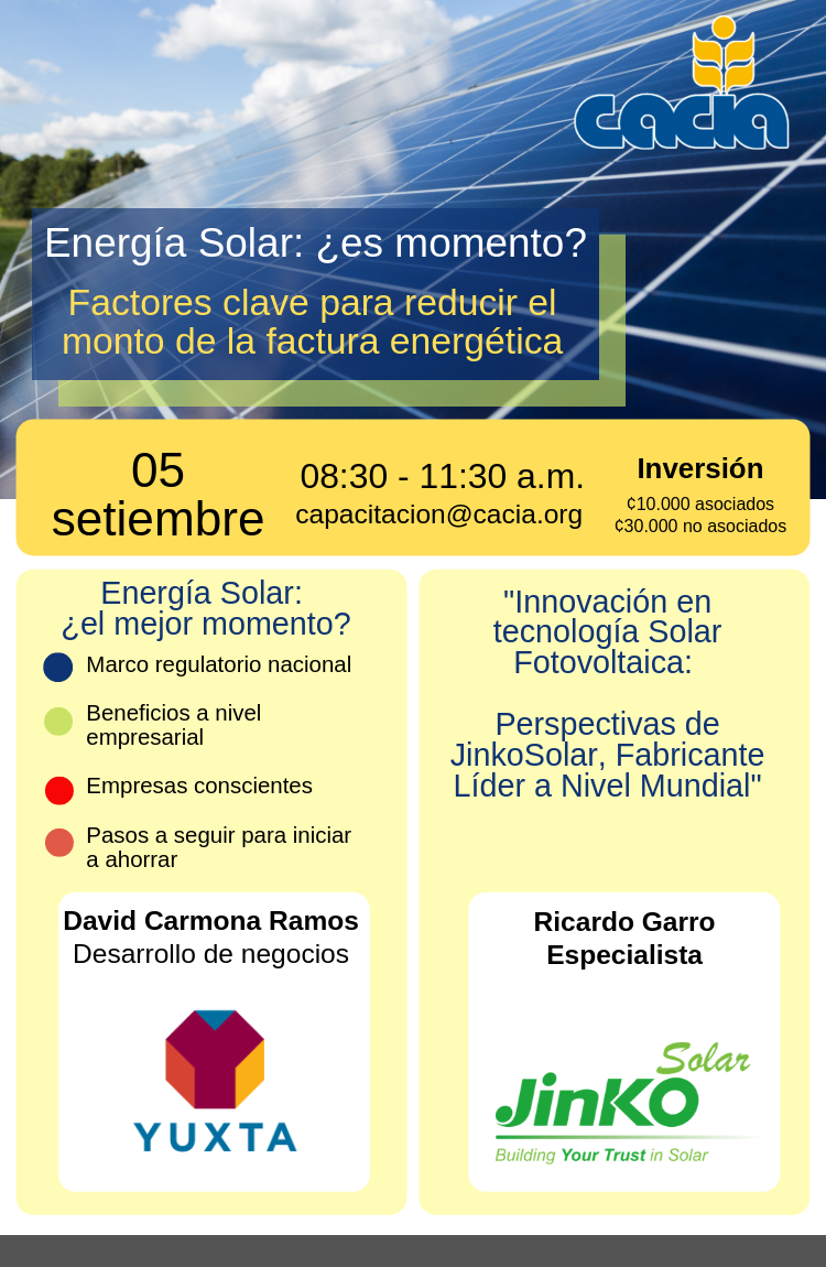Energía Solar: ¿Es el momento? @ CACIA